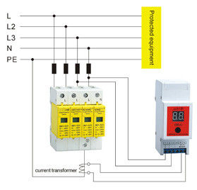 Operating Current 1KA-150KA Surge Protection Device SPD , Lightning Strike Counter