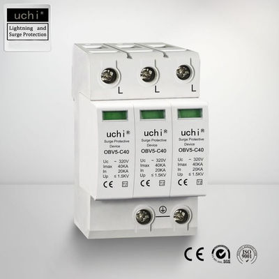 House Type 2 Surge Protector 3P Vibrationproof Voltage Encoding