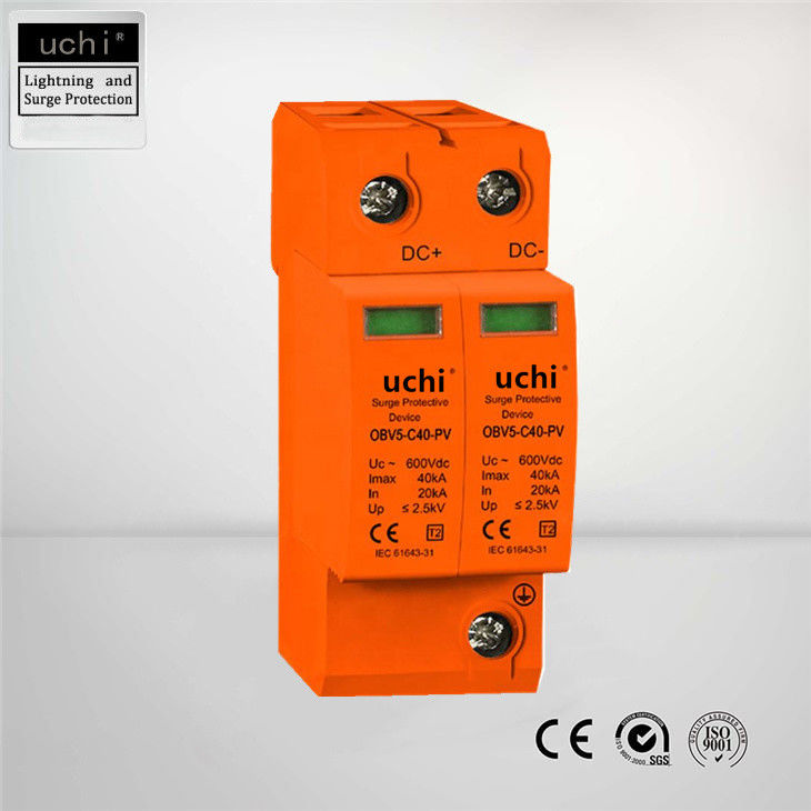 PBT Material PV Surge Protector 3 Phase Network Voltage 600VDC For Solar System
